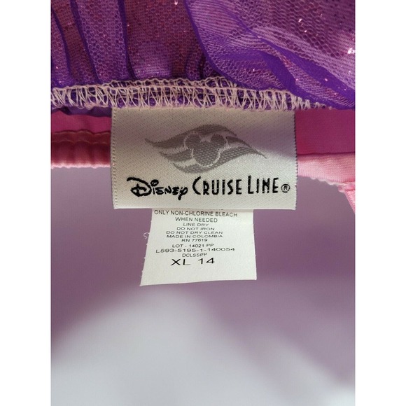 Disney Cruise Line Parks Ariel Little Mermaid 3pc Costume Sz 14 XL Tail Youth - Picture 7 of 10